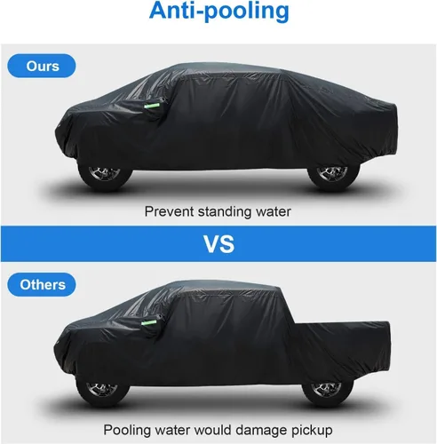 Miniatura 6 de Sailnovo Cubierta impermeable para automóvil para camioneta, para todo tipo de clima, 7 capas de alta resistencia, cubierta completa para automóvil