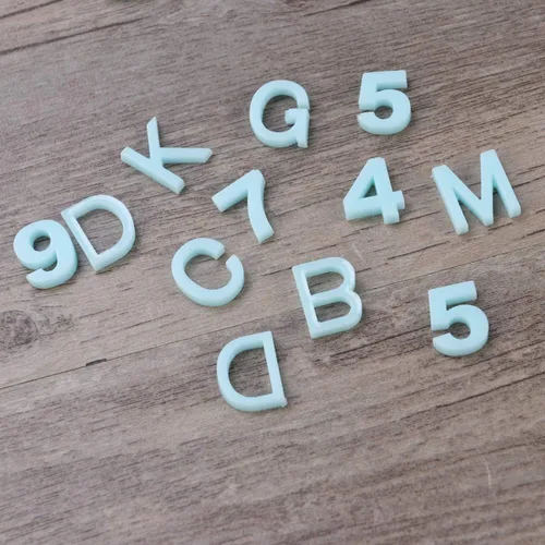 Miniatura 6 de Exceart 200 adornos de resina con parte trasera plana del alfabeto con caja de almacenamiento de plástico para manualidades, álbumes de recortes