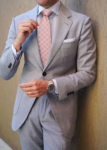 Miniatura 134 de HISDERN Conjunto de corbata a cuadros a cuadros pañuelo tejido clásico formal para hombre corbata y bolsillo cuadrado