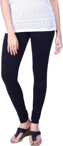 Miniatura 28 de ladyline Leggings Churidar elásticos de algodón para mujer Extra largos de longitud completa de cintura alta Talla regular y grande Pantalones