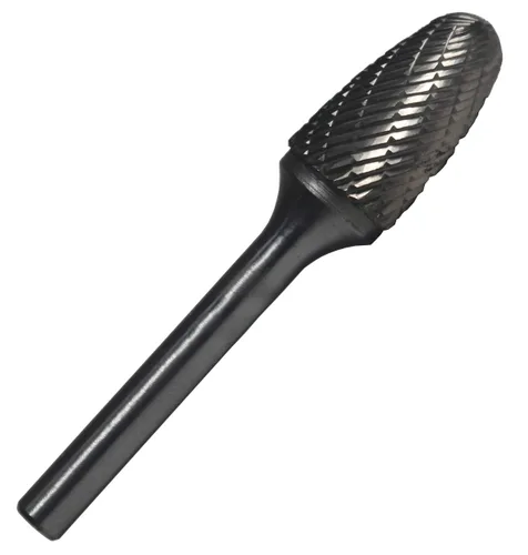 Miniatura 12 de Drill America SA-1 Rebaba de carburo/lima giratoria cilíndrica de doble corte para amoladora de troquel de 1/4" de diámetro x 5/8" de longitud