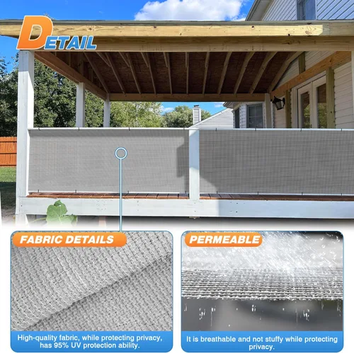 Miniatura 4 de TANG Rollo de tela de 8 x 20 pies para patio, cubierta de repuesto para toldo de pérgola, bloqueo de malla resistente a los rayos UV, parasoles
