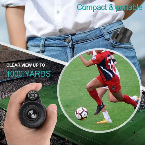 Miniatura 4 de Monocular HD de 20 x 50 para adultos con adaptador de teléfono y trípode, lente objetivo de 1.969 in, óptica multicapa, prisma BaK-4, estuche