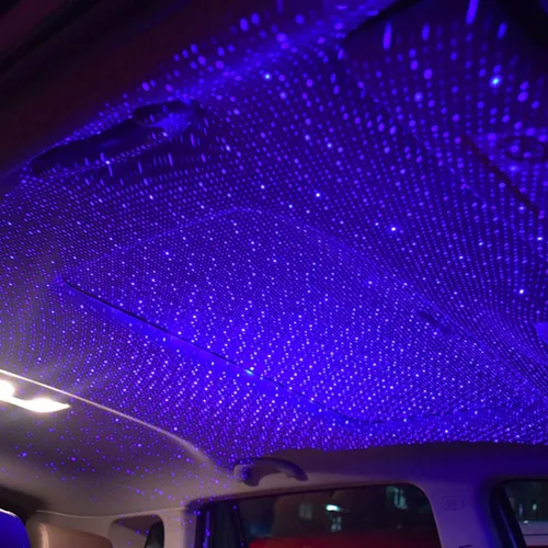 Miniatura 8 de SOCAL-LED LIGHTING Luz de noche USB para coche, proyector de estrellas azul y morado, luces LED decorativas románticas para techo y techo