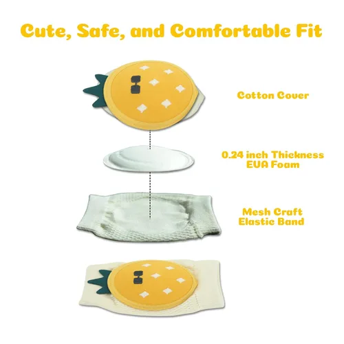 Miniatura 3 de Almohadillas protectoras para rodillas para bebés (piña)