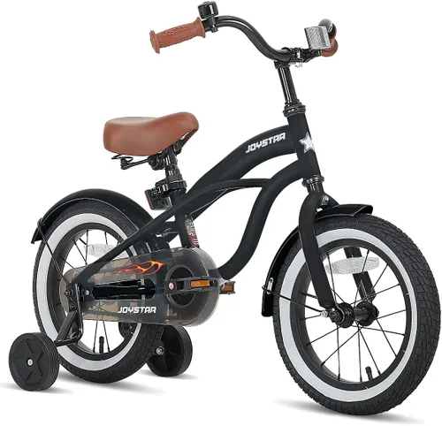 JOYSTAR Bicicleta de crucero para niños de 12, 14 y 16 pulgadas, para niños de 2 a 7 años, bicicleta para niños con ruedas de entrenamiento, freno
