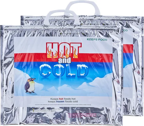 Miniatura 23 de Superio Bolsas aisladas para bebidas frías y calientes para entrega de alimentos, bolsas de compras de comestibles, almacenamiento de alimentos