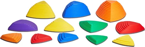 Miniatura 12 de VEVOR Piedras de equilibrio para niños, 12 unidades, hasta 220 libras, antideslizantes para niños pequeños, juego de coordinación de carrera