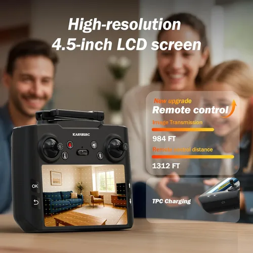 Miniatura 2 de Drones sin escobillas K600GPS con cámara EIS para adultos principiantes y niños, dron con pantalla de 4.5 pulgadas en el controlador, FPV Drone