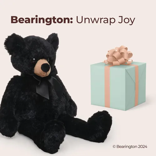Miniatura 5 de Oso de peluche de la colección Bearington Scout de oso negro - 16" Oso de peluche de juguete de oso de peluche Scout de 16