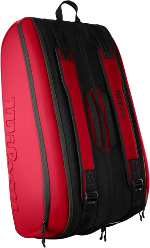 Miniatura 3 de Wilson Clash V2 Super Tour - Bolsa para raqueta de tenis, color rojo y negro, con capacidad para hasta 15 raquetas