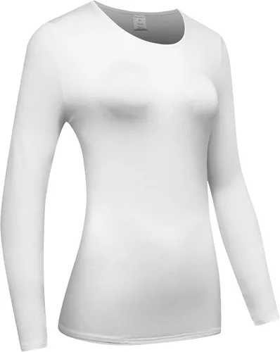 Miniatura 3 de OThread & Co. Camiseta de manga larga para mujer, cómoda camiseta básica elástica