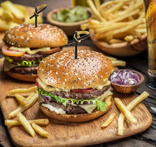 Miniatura 4 de 300 púas de cóctel de bambú de 4.7 pulgadas con nudo en bucle, color natural, para fiesta de cóctel, barbacoa, sándwiches de club (negro, 300 piezas)