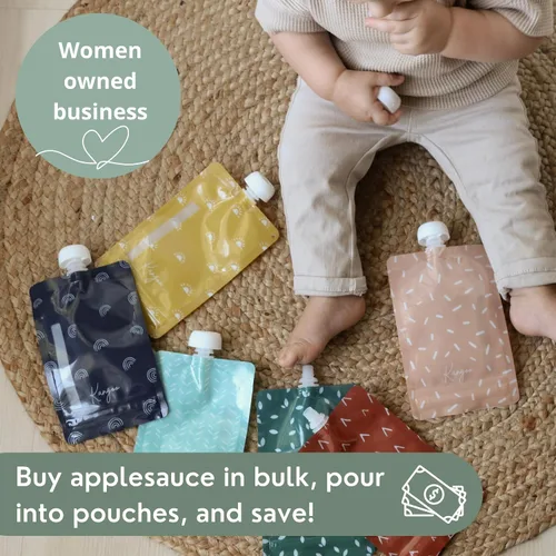 Miniatura 5 de Bolsas reutilizables para alimentos para bebés – Bolsas de almacenamiento para niños pequeños y niños – Puré de manzana, batidos, yogur, puré