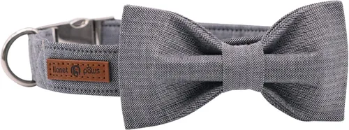 Lionet Paws Collar de perro con corbatín, duradero, ajustable y cómodo para perros pequeños, cachorros y gatos, cuello de 10 a 16 pulgadas
