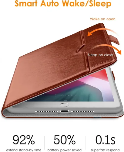 Miniatura 7 de DTTO para iPad de 9.7 pulgadas 5ª/6ª generación 2018/2017, funda con soporte para Apple Pencil, funda de cuero premium tipo folio con soporte