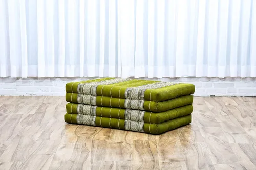 Miniatura 6 de Leewadee - Colchón tailandés plegable grande, 82 x 46 x 3 pulgadas, cama de invitados, cama triple plegable, cojín de masaje tailandés TV asiento