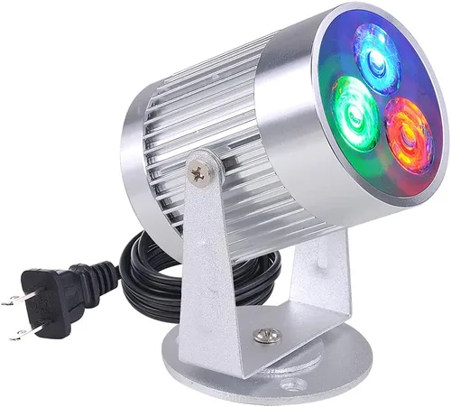 Yescom 3W LED Reflector haz Pinspot etapa efecto de iluminación para DJ bola de espejos fiestas discotecas, 27LED001-RGB-11, 3.0watts