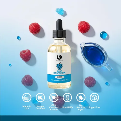 Miniatura 5 de Dolce Flav Extracto Azul de Frambuesa – 2 onzas de saborizante concentrado soluble en aceite, kosher, sin azúcar, saborizante azul de frambuesa