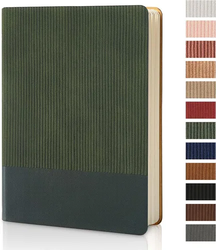 Miniatura 10 de Cuaderno con Líneas para Trabajo, Cuaderno de Notas con Rayas Universitarias 5.79"x8.27" A5 Cuero PU para Escritura Diaria 216 Páginas para Mujeres