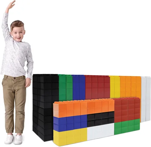 Miniatura 11 de BiggoBlocks Bloques de construcción grandes para niños de 3 a 8 años – Juego Mega de 288 piezas – Juguete STEM para interiores y exteriores