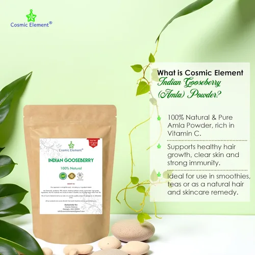 Miniatura 3 de Cosmic Element Amla en polvo orgánico 100% puro para el crecimiento del cabello, rico en vitamina C, polvo de amalaki para la salud de la piel