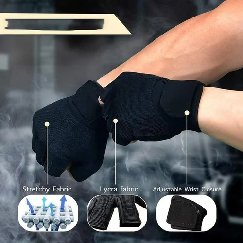 Miniatura 6 de Guantes de entrenamiento para mujer, guantes de levantamiento de pesas sin dedos, guantes de ejercicio para entrenamiento, fitness, ciclismo