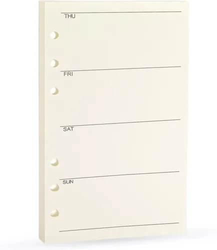 Miniatura 6 de Insertos de planificador A5, recargables para repuestos Filofax, arphia, 6 anillas, puntos, líneas, cuadrículas, lisos, 80 hojas/160 páginas para un