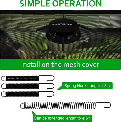 Miniatura 6 de Luz de reptil UVB/UVA ajustable de 6 pulgadas con temporizador y atenuador, para reptiles de selva tropical y desierto, pitón, tortugas, luz