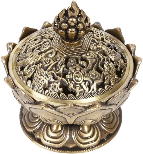 Miniatura 3 de Soporte para incienso, decoración de incienso de 2.7 x 2.8 in, incienso (bronce)