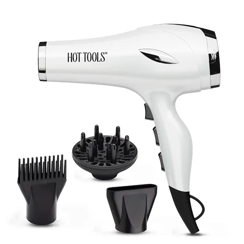 Hot Tools Pro Artist 2400 Turbo Ceramic + Ionic - Secador de pelo | Secado rápido, ligero | Ionic Blow Dryer, Fast Drying, 6 Heat/Speed Settings +