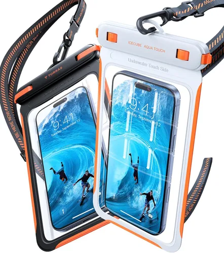 Miniatura 12 de TORRAS IPX8 - Funda impermeable para teléfono flotante, pantalla subacuática táctil, a prueba de agua con cordón para iPhone 17 Pro Max 16 S26, 1