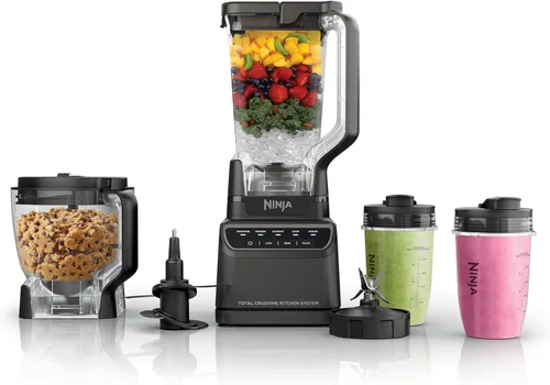 Miniatura 12 de Ninja Mega Kitchen System, 1500 W, licuadora de tamaño completo de 72 onzas y procesador de alimentos de 8 tazas con (2) tazas para llevar de 16