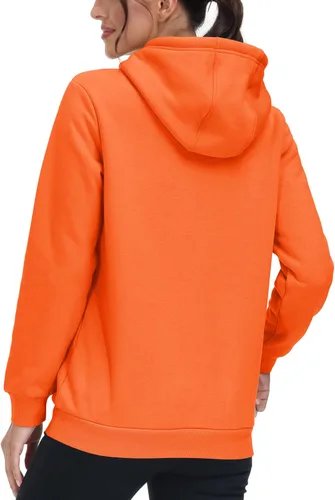 Miniatura 32 de MAGCOMSEN Sudaderas con capucha para mujer, con forro de sherpa, de vellón, para invierno, cálido, pesado, de algodón, con bolsillo
