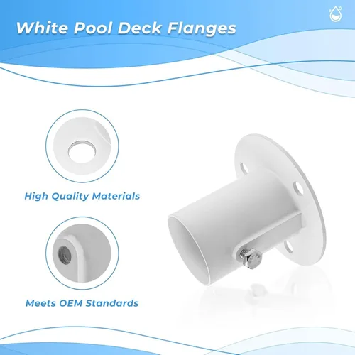Miniatura 4 de Bridas de cubierta de piscina de acero inoxidable para escalera de piscina sobre el suelo, piezas de escalera de piscina # NE1228PR con rieles