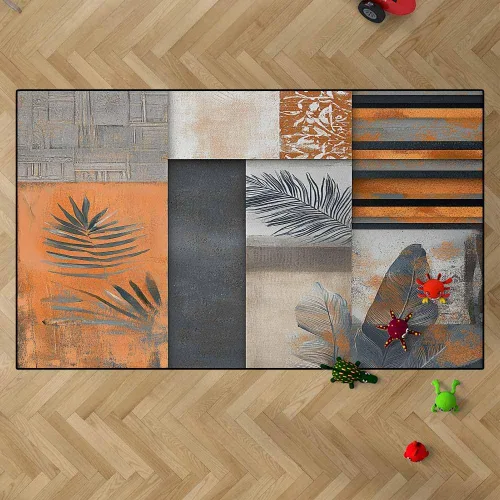 Miniatura 30 de TOMWISH - Alfombra abstracta pintada a mano en blanco y negro con pintura dorada, sala de estar, dormitorio, decoración de suelo, alfombra