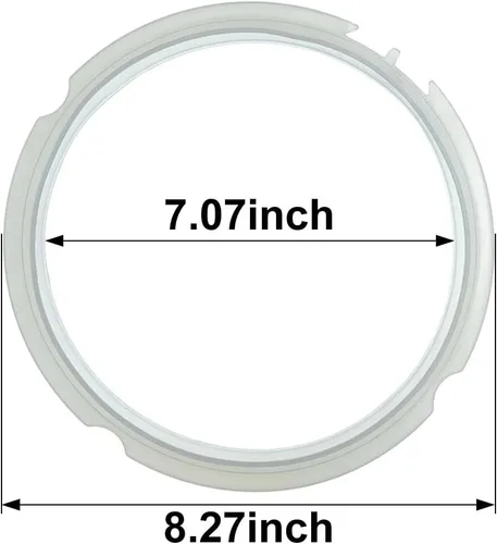 Miniatura 2 de Anillo de sellado de silicona para olla a presión de 3 cuartos – Reemplazo de junta de sello de silicona para IP-DUO60, IP-LUX60, IP-DUO50 (blanco)