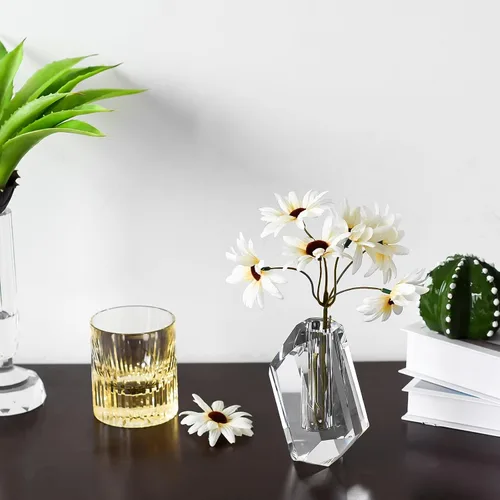Miniatura 7 de Los jarrones de cristal se pueden inclinar, sala de estar, decoración de centros de mesa de comedor, botella de aroma (2.6 x 4.7 pulgadas)