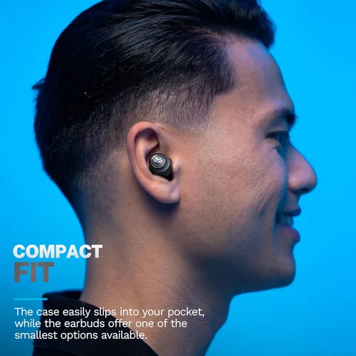 Miniatura 4 de JLab Go Air Pop+ Auriculares Bluetooth inalámbricos verdaderos en negro más puntas de auriculares mnemónicos de espuma de nube