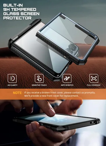 Miniatura 5 de SUPCASE Funda para Samsung Galaxy Z Flip 7 con soporte y protector de pantalla frontal (agarre Unicorn Beetle), [compatible con MagSafe]
