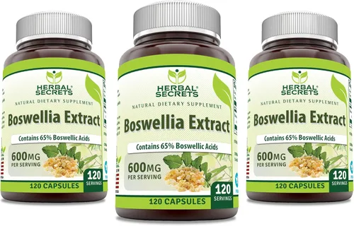 Miniatura 4 de Extracto de Boswellia Serrata Herbal Secrets (65% de ácidos de boswellia) 0.021 oz 120 comprimidos naturales, paquete de de 1, 1