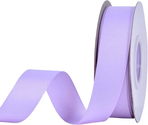 Miniatura 90 de YAMA Rollo de cinta de grogrén sólido, 1 pulgada, 25 yardas para cintas de envoltura de regalos, color blanco