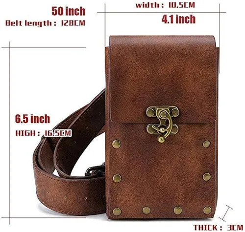 Miniatura 7 de Rebajas Cyber Monday Ofertas Venta Steampunk Riñonera Bolso para cintura Moda Gótico Hombro Bandolera Bandolera Muslo Pierna Capucha Bolsa de Viaje