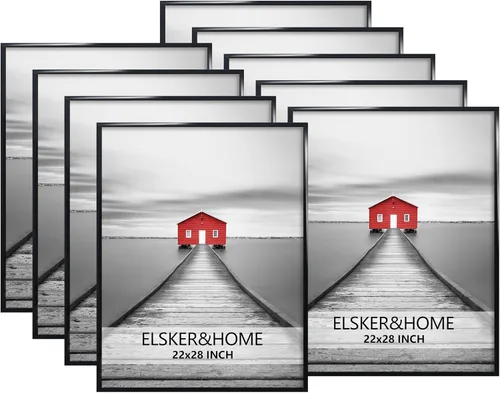 Miniatura 32 de ELSKER&HOME 18x24 Marco para Póster 3 Pack, Marco Plateado para Montaje Horizontal o Vertical en la Pared, Resistente y a Prueba de Arañazos