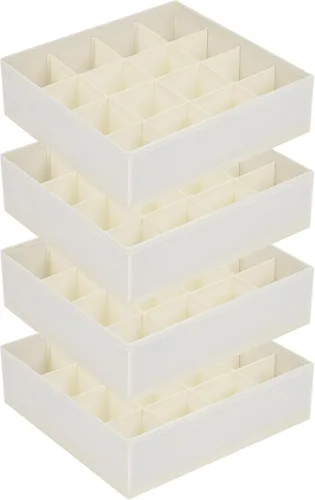 Miniatura 14 de Joyoldelf Organizador de cajones para calcetines, organizador de ropa interior, organizador de 16 celdas de tela, cajas de almacenamiento para Gris