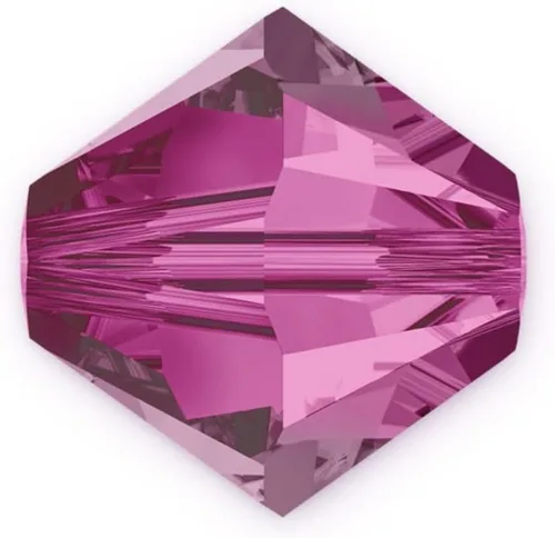Miniatura 65 de 100 piezas auténticas Preciosa de 3 mm (0,12 pulgadas) cuentas sueltas de cristal bicono facetado pequeño amatista púrpura compatibles con cristales