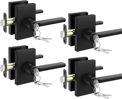 Miniatura 34 de Goldenwarm Manijas de puerta ficticias doradas, aleación de zinc resistente, palanca de puerta interior sin giro para pasillo y armario, perilla