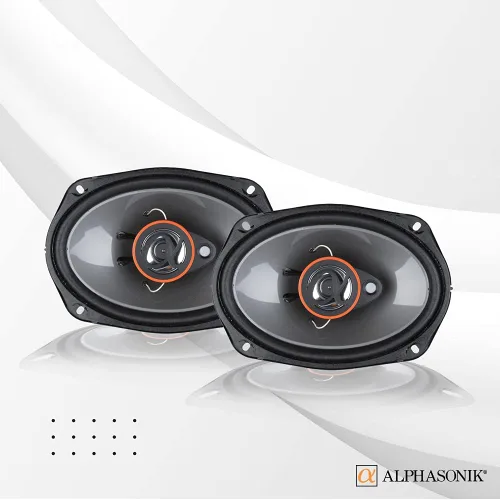 Miniatura 3 de Alphasonik Altavoces AS268P, 2 pares de altavoces de 3 vías de 6 x 8 y 350 W máximo, 4 ohmios, calidad premium, audio para puerta para coche