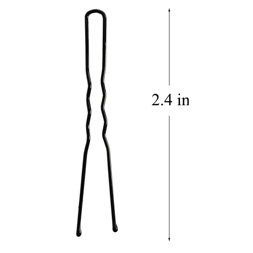 Miniatura 2 de Leline's Juego de 50 horquillas negras en forma de U, para mujeres y niñas, 2.4 pulgadas