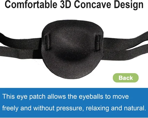 Miniatura 5 de 2 piezas de parches oculares 3D para adultos y niños, parche ocular médico ajustable para ojo derecho o izquierdo, cubierta para un ojo para 1